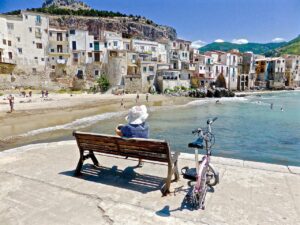 cefalu, seaside, solo, sicily, vista, outlook, calm, female, view, cefalu, sicily, sicily, sicily, sicily, sicily